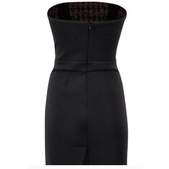 Maje Dress Tweed Jacquard Bandeau Strapless Bodycon Sheath Mini Short - Picture 6 of 10